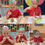 Dzieci podczas degustacji jabłek i soku jabłkowego (2)