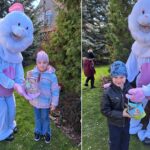 Dzieci z oddziału Biedronek z niespodziankami od Zajączka Wielkanocnego