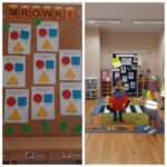 Dzieci z Oddziału Mrówek- wykonały pracę plastyczną Znaki -wiedzą jaki kształt i kolor mają znaki; informacyjne, zakazu i ostrzegawcze