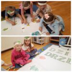 Dzieci układają puzzle - Drzewa