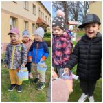 dziec z prezentami od zajączka