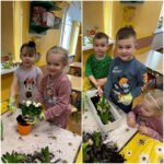 Dzieci sadzą kwiaty