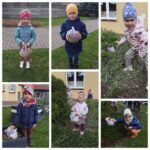 dziec z prezentami od zajączka