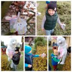 dziec z prezentami od zajączka