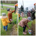 dziec z prezentami od zajączka
