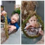 Sprawne rączki zamocowały gniazdka na gałązkach