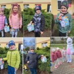 dziec z prezentami od zajączka