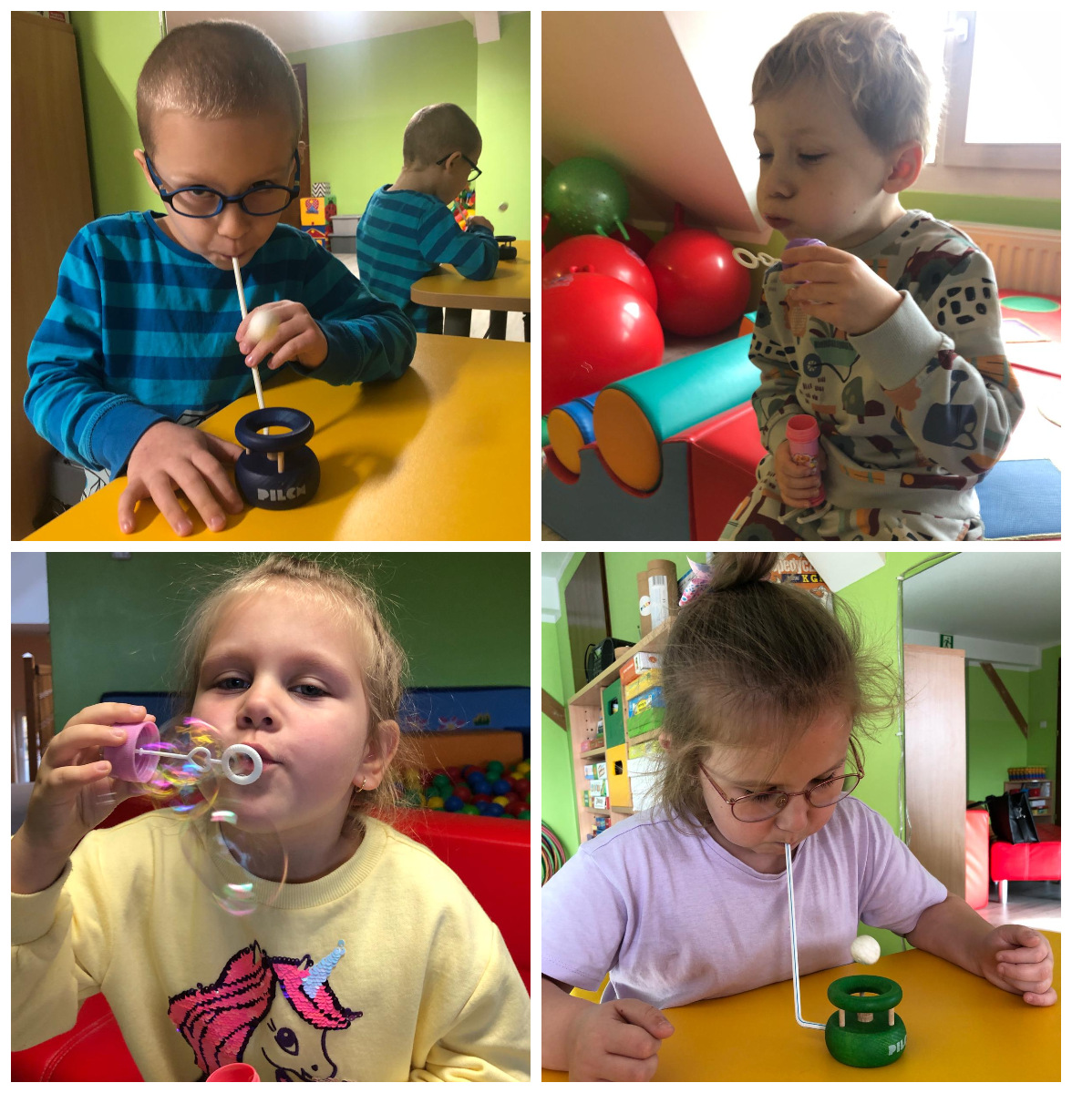 ćwiczenia z dmuchajką