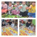 dzieci malują plakat stop przemocy