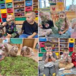 Dzieci wąchają dary jesieni