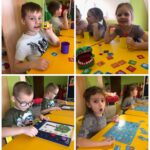 Dzieci grają w gry logopedyczne