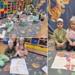 Dzieci układają puzzle