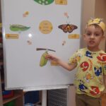 Dziecko przy tablicy demonstracyjnej