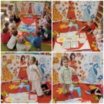 Nauczycielka opowiada o zjawiskach atmosferycznych