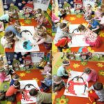 Żuczki wyklejaję pingwina