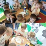 Degustacja produktów, które daje krowa.