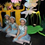 Dzieci przebrane za chmurki i słoneczka