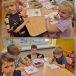 Dzieci podczas pracy nad laurkami