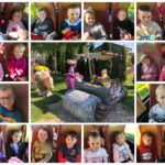 Dzieci siedzą w autokarze