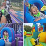 Dzieci z oddziału Biedronek na dmuchańcach