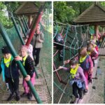 Przedszkolaki przechodzą tor przeszkód