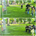 Zabawa w psikanie wodą do celu