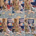 Dzieci cwiczą na fantomach