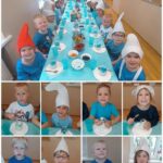 Dzieci podczas słodkiego poczęstunku