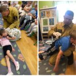 Dzieci prezentują osoby potrzebujące pierwszej pomocy