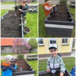 Dzieci sieją warzywa