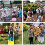 Dzieci z Motylków bawią się na dworze