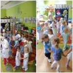 Dzieci z oddziału Żuczki podczas zabawch tanecznych