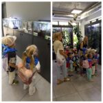 Dzieci z oddzialu Żuczki w budynku edukacyjnym