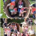 Zdjęcie grupowe przy skorupie jaja