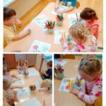 Dzieci kolorują tęczę emocji