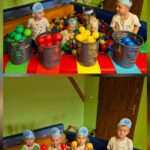 Dzieci segregują kulki wg koloru