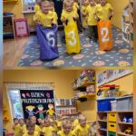 Dzieci skaczą w workach