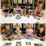 Dzieci układają obrazki z czesci