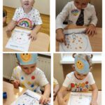 Mrówki wykonują pracę plastyczną pt. Twoja Kropka