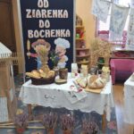 Dekoracje stołu, chleb ziarno, mąki, młyn itd.