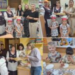 Dzieci częstują chlebem