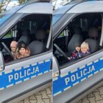 Dzieci w samochodzie policyjnym