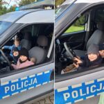 Dzieci w samochodzie policyjnym