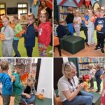 Dzieci wykonują jesienne kubki