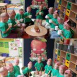 Żuczki piją pyszny soczek z jabłek