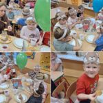 DZieci podczas poczestunku