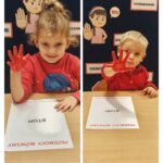 Dzieci podpisują manifestację