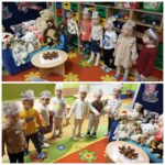 Dzieci z oddziału Żuczki śpiewają piosenkę dla swoich misiów