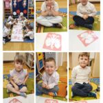 Mróweczki podczas układania puzzli