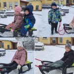 Przedszkolaki na sankach